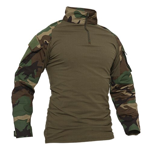 T-shirts Men Camouflage Tactical Combat T-shirts Long Sleeve Military Army tshirts Multicam Airsoft Paintball Top Tees