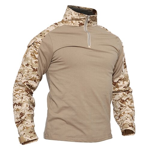 T-shirts Men Camouflage Tactical Combat T-shirts Long Sleeve Military Army tshirts Multicam Airsoft Paintball Top Tees